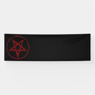 Red Devil Pentagram Banner