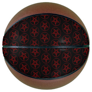 Red Devil Pentagram Basketball