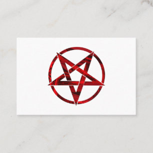 Red Devil Pentagram Business Card