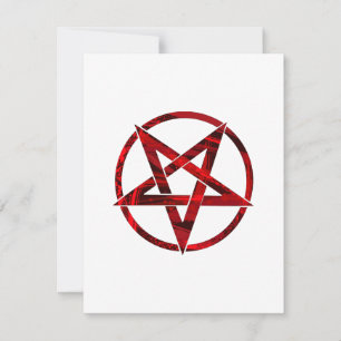 Red Devil Pentagram Card