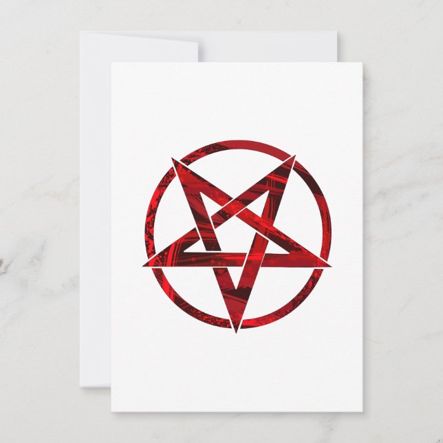 Red Devil Pentagram Card (Front)