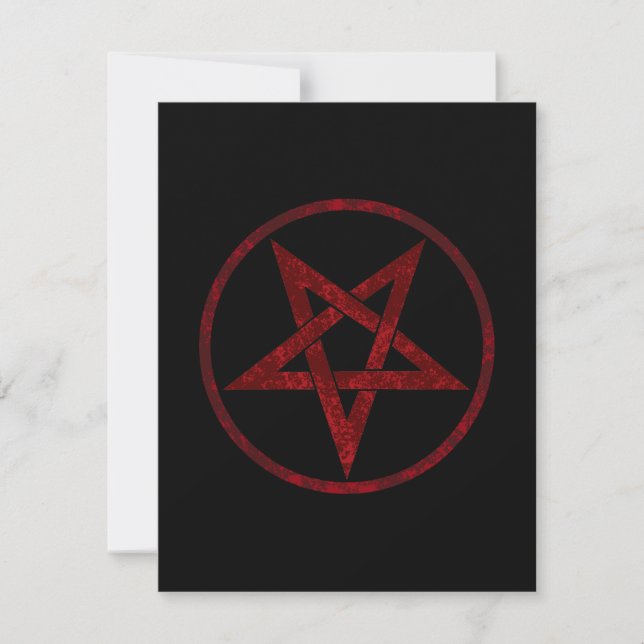 Red Devil Pentagram Card (Front)