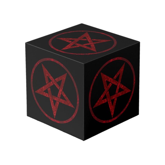 Red Devil Pentagram Cube (Front Angled)