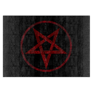 Red Devil Pentagram Cutting Board