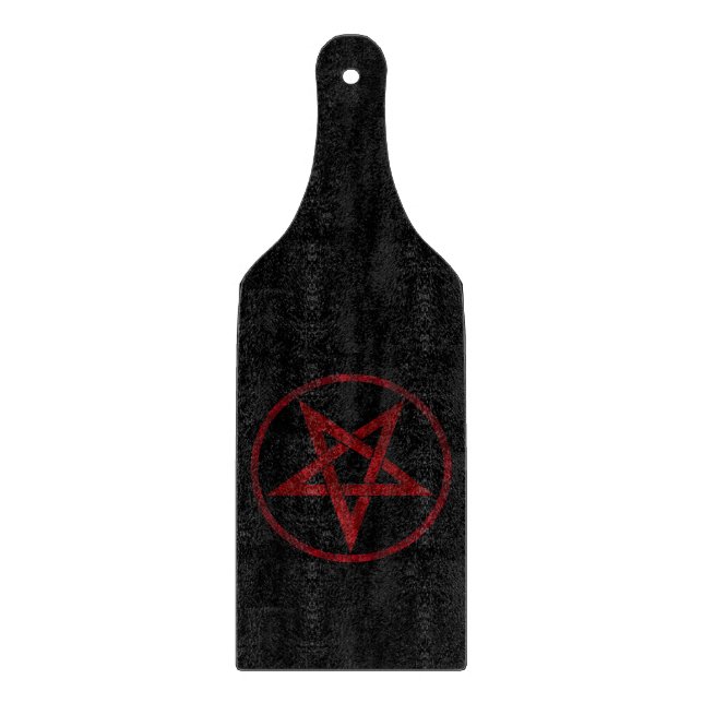 Red Devil Pentagram Cutting Board (Front)