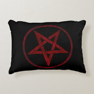 Red Devil Pentagram Decorative Cushion