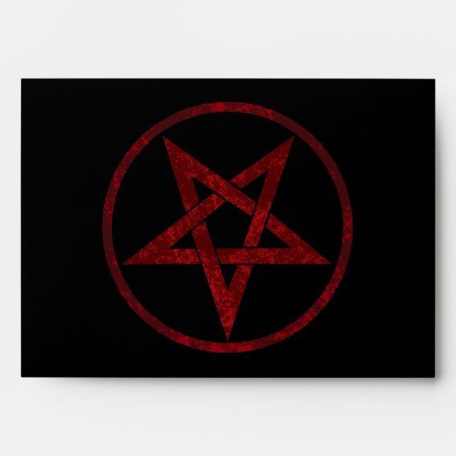 Red Devil Pentagram Envelope (Front)