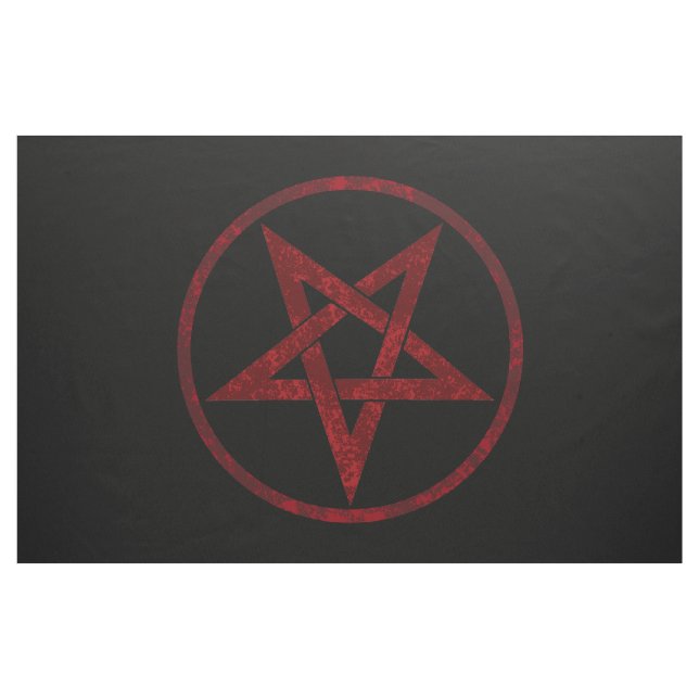 Red Devil Pentagram Fabric (Yard)