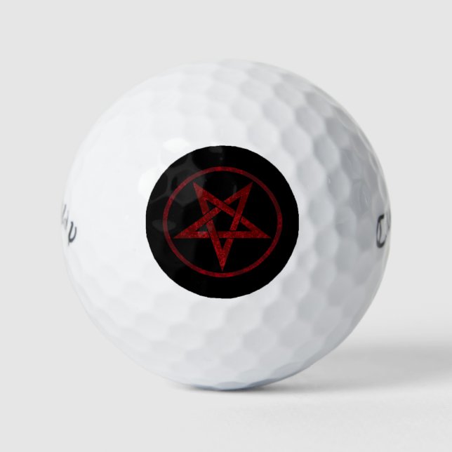 Red Devil Pentagram Golf Balls (Front)
