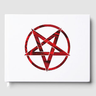 Red Devil Pentagram Guest Book