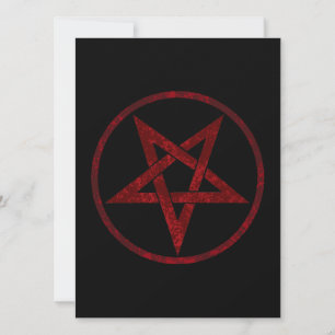 Red Devil Pentagram Holiday Card