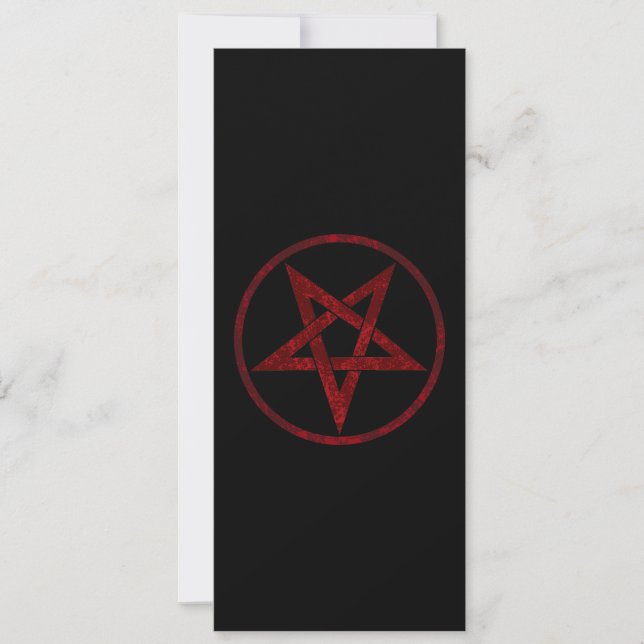 Red Devil Pentagram Invitation (Front)