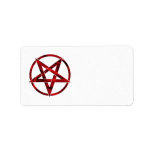 Red Devil Pentagram Label