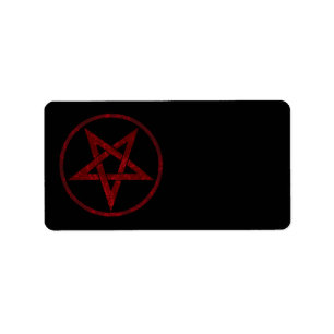 Red Devil Pentagram Label