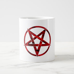 Red Devil Pentagram Large Coffee Mug