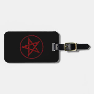 Red Devil Pentagram Luggage Tag