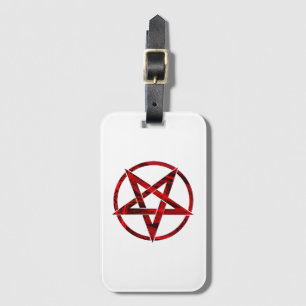 Red Devil Pentagram Luggage Tag