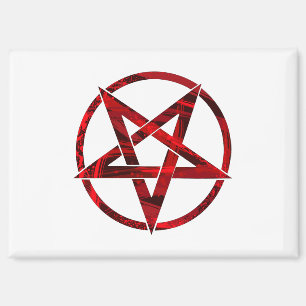Red Devil Pentagram Magnet