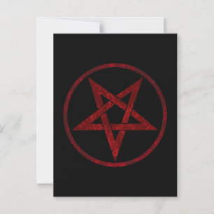 Red Devil Pentagram Magnetic Invitation