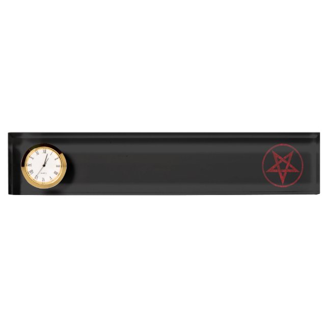 Red Devil Pentagram Nameplate (Front)