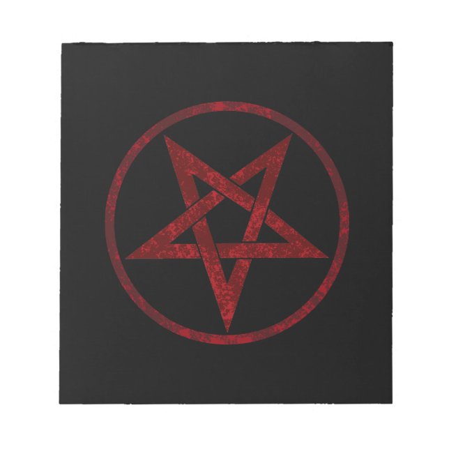 Red Devil Pentagram Notepad (Front)