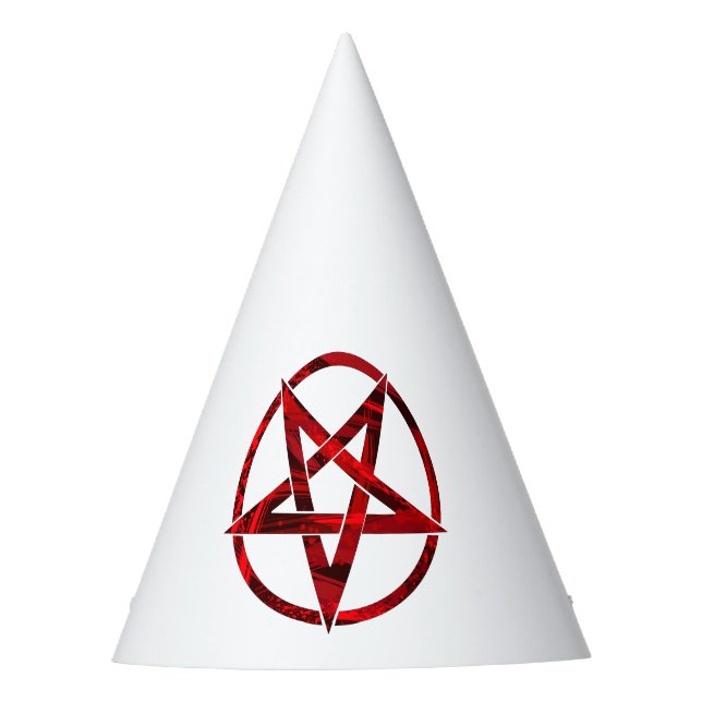 Red Devil Pentagram Party Hat (Front)