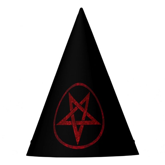 Red Devil Pentagram Party Hat (Front)