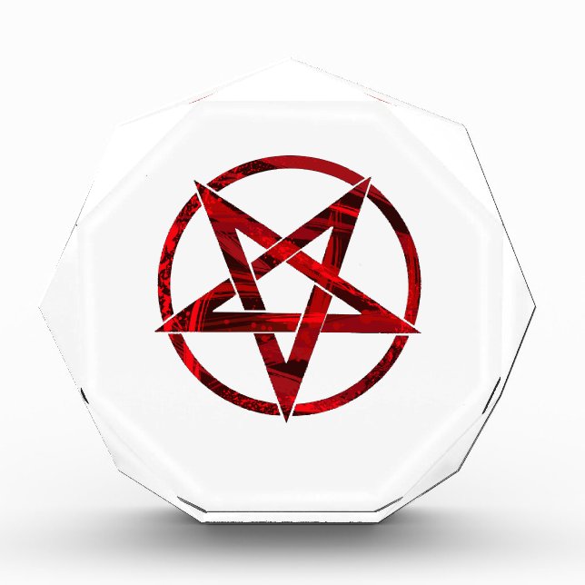 Red Devil Pentagram Photo Block (Front)