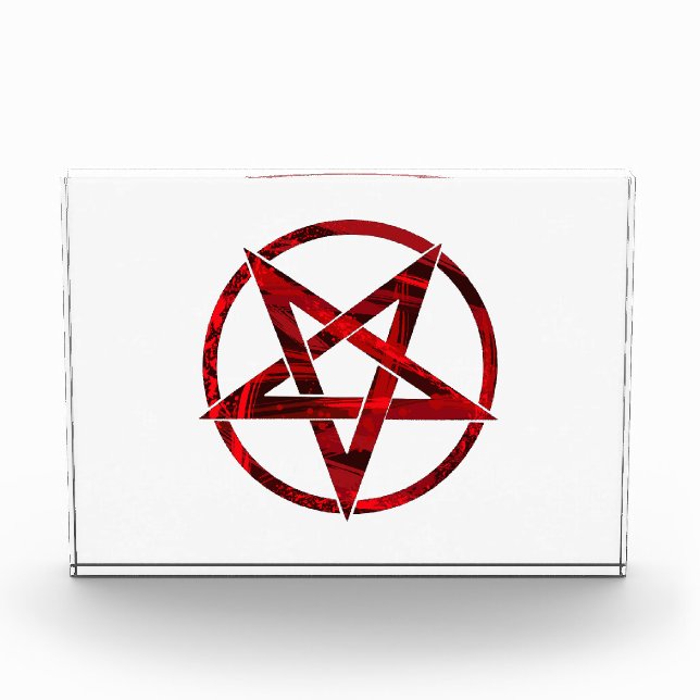 Red Devil Pentagram Photo Block (Front)
