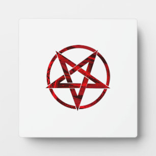 Red Devil Pentagram Plaque