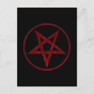 Red Devil Pentagram Postcard