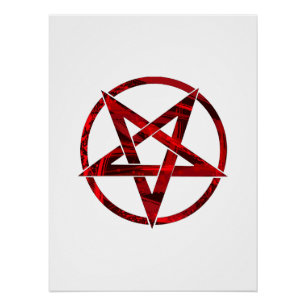 Red Devil Pentagram Poster