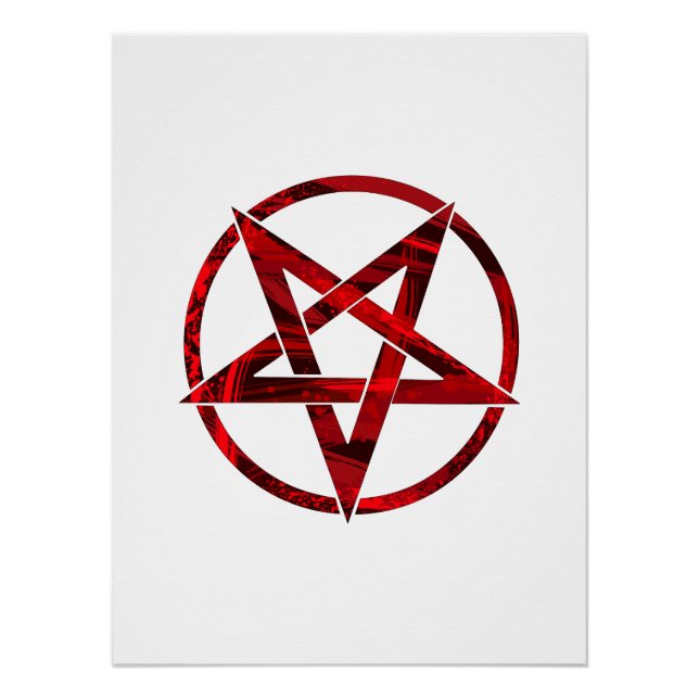 Red Devil Pentagram Poster (Front)