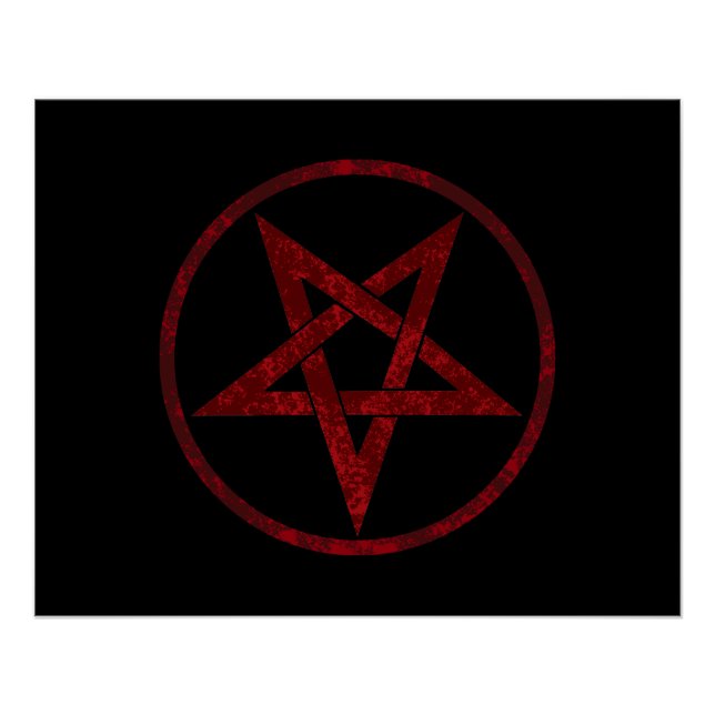 Red Devil Pentagram Poster (Front)