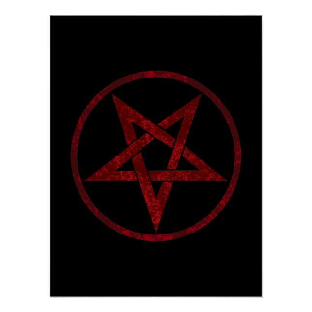 Red Devil Pentagram Poster (Front)