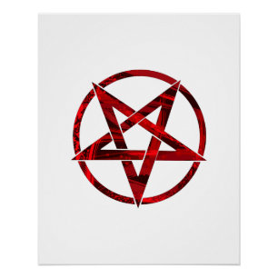 Red Devil Pentagram Poster