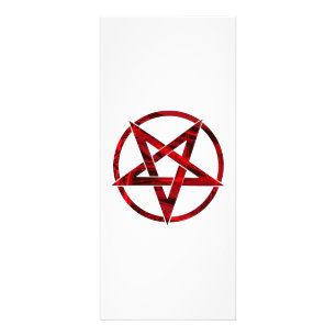 Red Devil Pentagram Rack Card