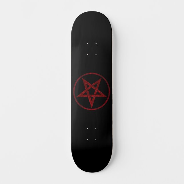 Red Devil Pentagram Skateboard (Front)