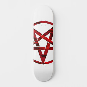 Red Devil Pentagram Skateboard