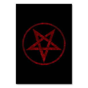 Red Devil Pentagram Table Number