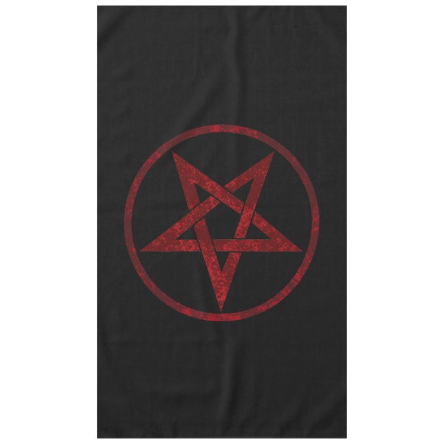 Red Devil Pentagram Tablecloth (Front)