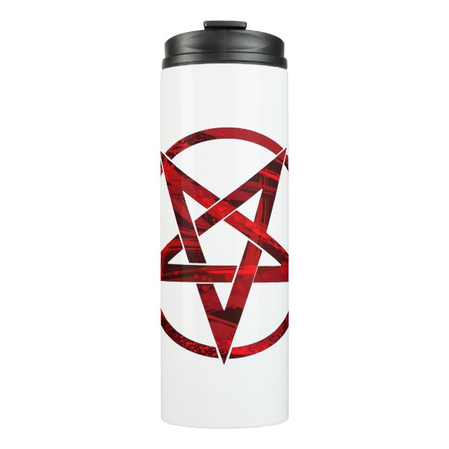 Red Devil Pentagram Thermal Tumbler (Front)