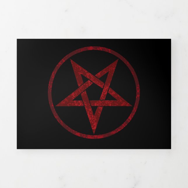 Red Devil Pentagram Tri-Fold Programme (Cover)