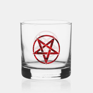 Red Devil Pentagram Whiskey Glass