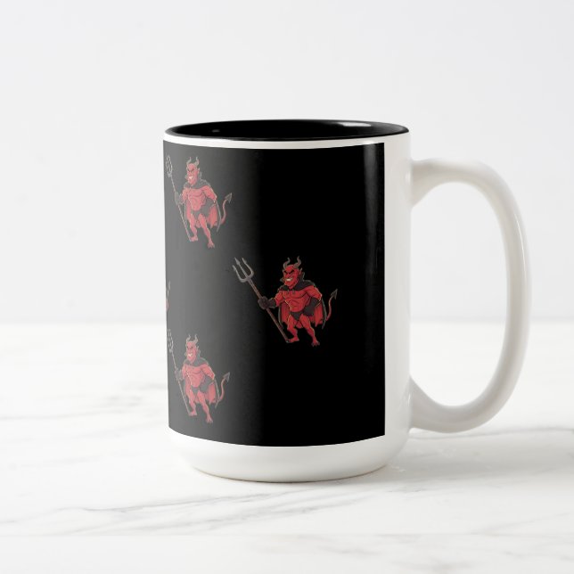 Red Devil Two-Tone Coffee Mug (Right)