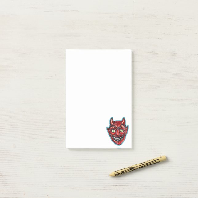 Red Devil Vintage Halloweenies  Post-it Notes (On Desk)