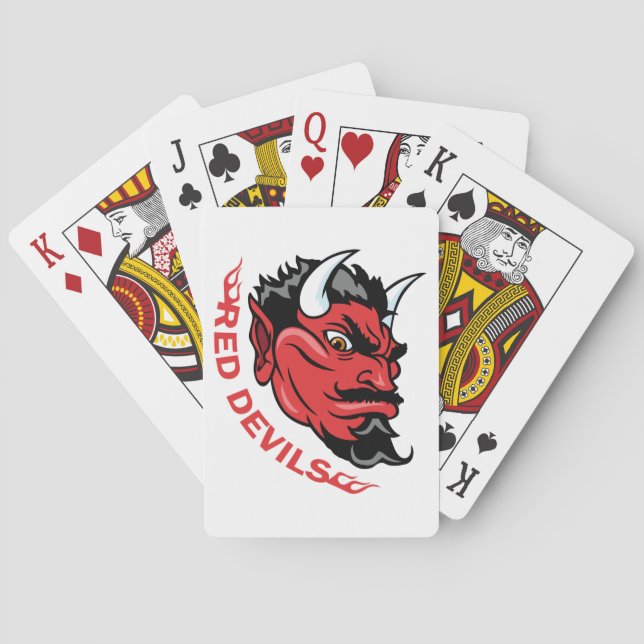 Red Devils Playing Cards (Back)