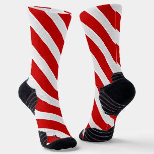 Red Diagonal Tartan Socks