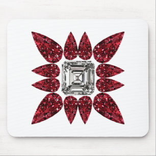 Red Diamond Art Mouse Pad