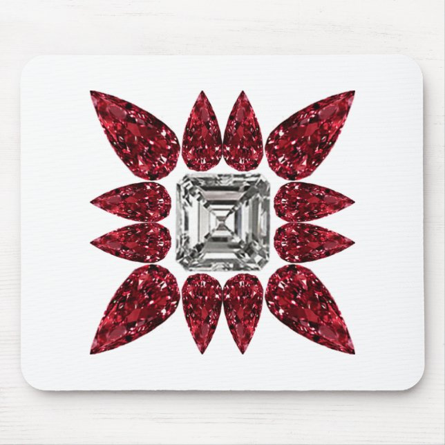 Red Diamond Art Mouse Pad (Front)